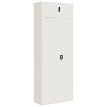 File Cabinet White 90x40x240 cm Steel - Durable Storage Solution