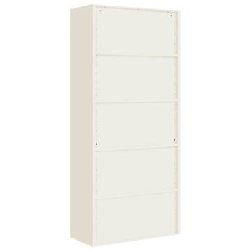 File Cabinet White 90x40x240 cm Steel - Durable Storage Solution