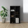 Book Cabinet/Sideboard Black 50x25x80 cm Engineered Wood Colour black Quantity in Package 1 