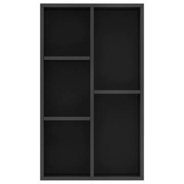 Stylish Black Book Cabinet & Sideboard - 50x25x80 cm