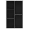 Stylish Black Book Cabinet & Sideboard - 50x25x80 cm