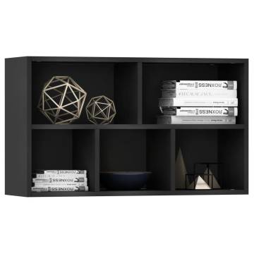 Stylish Black Book Cabinet & Sideboard - 50x25x80 cm