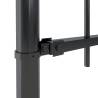 Elegant Garden Fence with Spear Top Steel - 11.9m Black