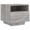 Stylish Bedside Cabinets with LED Lights - Grey Sonoma