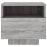 Stylish Bedside Cabinets with LED Lights - Grey Sonoma