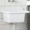 Sink Washbasin for Wall Mounting White 50x35x24 cm Resin Colour white Size 50 x 35 x 24 cm 