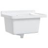 Wall-Mounted White Sink Washbasin - 50x35x24 cm Resin