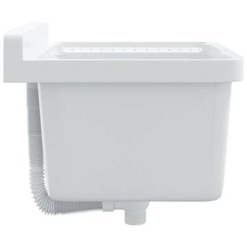 Wall-Mounted White Sink Washbasin - 50x35x24 cm Resin