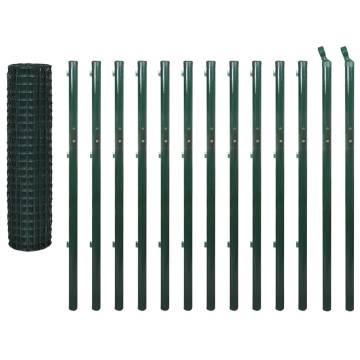 Euro Fence Steel 25x1.7m Green - Durable & Easy to Install