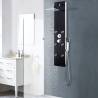 Modern Black Shower Panel Unit - 25x44.6x130 cm