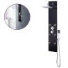 Modern Black Shower Panel Unit - 25x44.6x130 cm