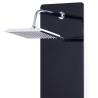 Modern Black Shower Panel Unit - 25x44.6x130 cm