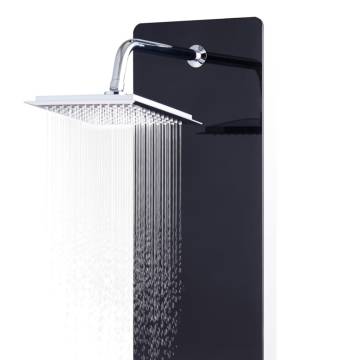 Modern Black Shower Panel Unit - 25x44.6x130 cm