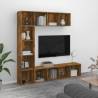 3 Piece Book/TV Cabinet Set Smoked Oak 180x30x180 cm Colour smoked oak Quantity in Package 3 