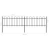 Garden Fence with Hoop Top Steel 3.4x0.8 m Black | HipoMarket