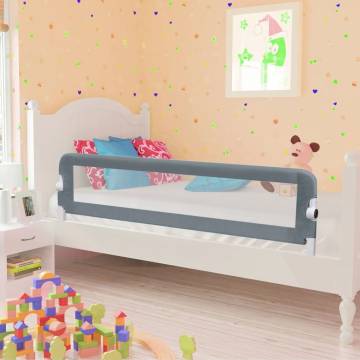 Toddler Safety Bed Rail Grey 120x42 cm - Secure Sleep Solution