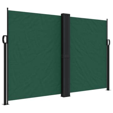 Retractable Side Awning Dark Green 160x1000 cm - Hipomarket