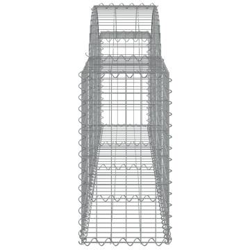 Arched Gabion Baskets - 25 pcs Galvanised Iron Garden Barriers