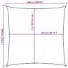 Sun Shade Sail Sand 6x6 m - 100% Polyester Oxford