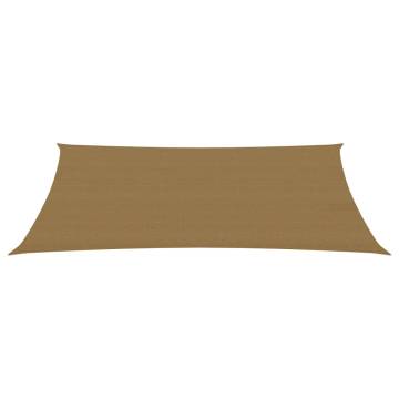 Sunshade Sail Taupe 3x5m - Durable HDPE for Outdoor Spaces