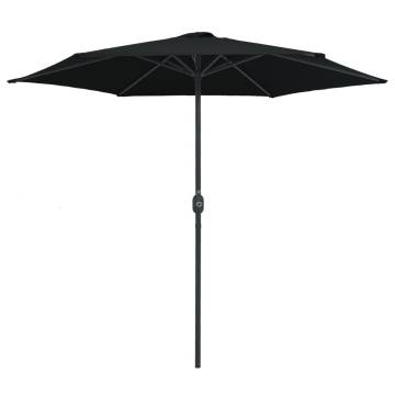 Outdoor Parasol with Aluminium Pole - Black 270x246 cm