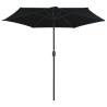 Outdoor Parasol with Aluminium Pole - Black 270x246 cm