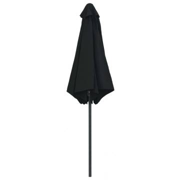 Outdoor Parasol with Aluminium Pole - Black 270x246 cm