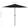 Outdoor Parasol with Aluminium Pole - Black 270x246 cm