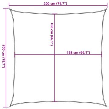 Sun Shade Sail Sand 2x2 m - 100% Polyester Oxford | HipoMarket