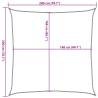 Sun Shade Sail Sand 2x2 m - 100% Polyester Oxford | HipoMarket