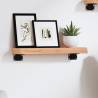 Wall Shelf Light Brown - Solid Oak Wood | 40x10x4 cm