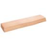 Wall Shelf Light Brown - Solid Oak Wood | 40x10x4 cm