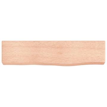 Wall Shelf Light Brown - Solid Oak Wood | 40x10x4 cm