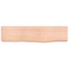 Wall Shelf Light Brown - Solid Oak Wood | 40x10x4 cm