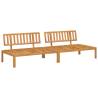 Garden Pallet Middle Sofas - Solid Acacia Wood | HipoMarket UK