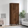 Highboard Brown Oak 69.5x34x180 cm Engineered Wood Colour brown oak Quantity in Package 1 Model 2 doors 