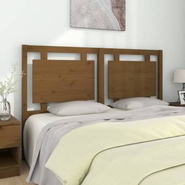 Stylish Honey Brown Bed Headboard - Solid Pine Wood