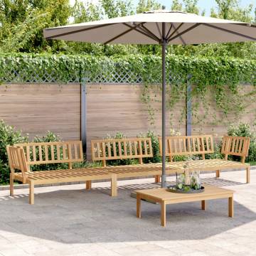 4 Piece Garden Pallet Sofa Set - Solid Wood Acacia Furniture