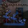 Acrylic Christmas Flying Reindeer&Sleigh 260x21x87cm Blue Colour blue Quantity in Package 1 Number of LEDs 