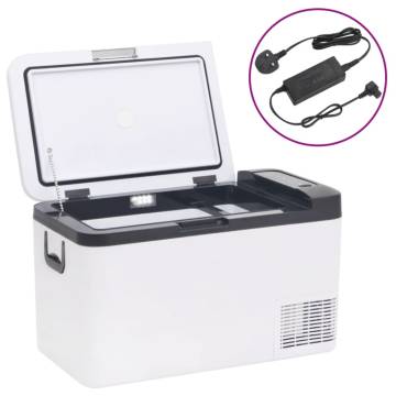 Cool Box with Handle & Adapter - 18L Portable Fridge