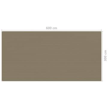 Tent Carpet 300x600 cm Taupe - Ultimate Camping Comfort