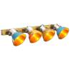 Industrial Wall Lamp Multicolour 90x25 cm E27 Colour multicolour Quantity in Package 1 Bulb Quantity straight - 4 lamp shades Model 