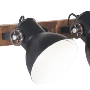 Industrial Wall Lamp Black 90x25 cm E27 | HipoMarket