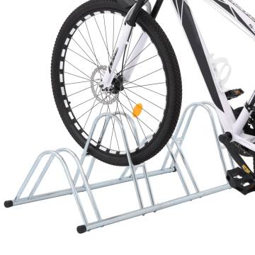 Galvanised Steel Bicycle Stand for 4 Bikes - Space Saving