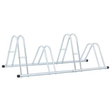 Galvanised Steel Bicycle Stand for 4 Bikes - Space Saving