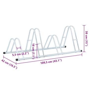 Galvanised Steel Bicycle Stand for 4 Bikes - Space Saving