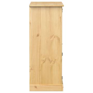 Elegant Wine Cabinet Corona - Solid Pine Wood, 97x45x114cm