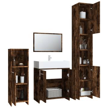 4 Piece Smoked Oak Bathroom Furniture Set | Stylish & Durable