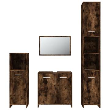 4 Piece Smoked Oak Bathroom Furniture Set | Stylish & Durable