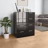 Sideboard High Gloss Black 60x35x80 cm Engineered Wood Colour black Quantity in Package 1 